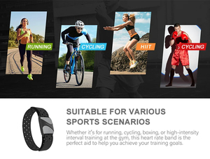 Chuyên nghiệp có thể sạc lại tập thể dục Tracker dây đeo cổ tay không thấm nước Heart Rate Monitor armband với bt5.0 ANT + quang Arm strap - Product Image 5