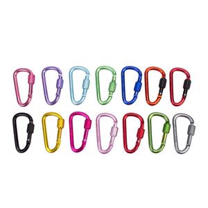 Mosquetón de Aleación de Aluminio con Bloqueo 5.8*3.1cm, Gancho de Escalada, Llavero Metálico, Accesorio de Moda para Actividades al Aire Libre - Product Image 1