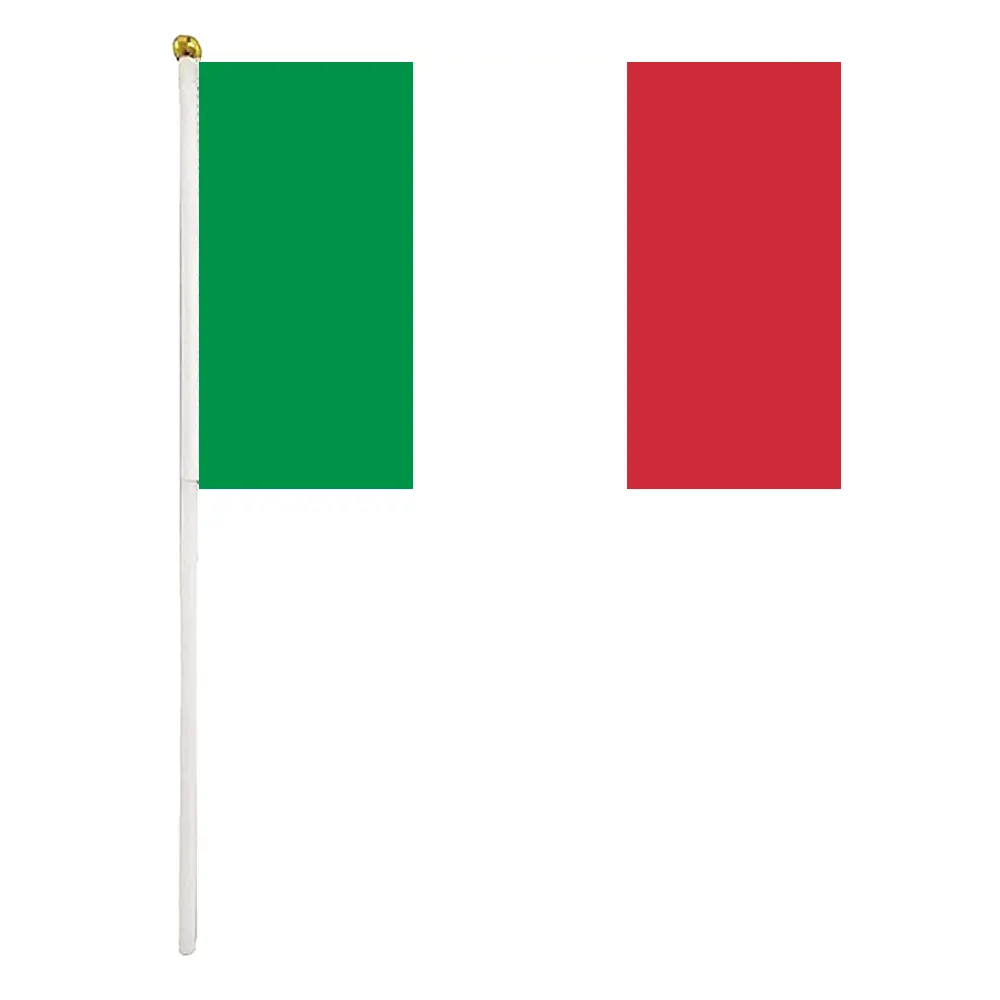 Event Or Festival High Quality Custom Polyester Italy Hand Waving Flag