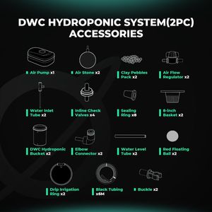 Kit de système de culture hydroponique d'intérieur Mars Hydro 5 gallons DWC avec 2 seaux - Product Image 6