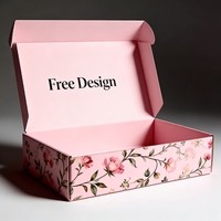 Umweltfreundliche Fabrik Günstige Individuell Bedruckte Recycelte Wellpappe-Kartons Rosa Versandbox Pappkartons für Kleidung