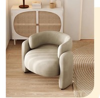 Fauteuil à accoudoirs en bois de style nordique Sabi Wabi, pour salon, design japonais moderne, fauteuil individuel pour une personne