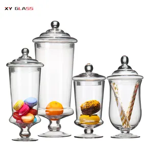 独特设计的透明烹饪玻璃甜食干果罐
