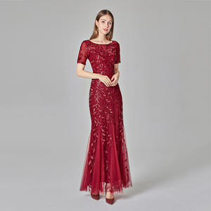 Custom New Arrival Lace Floral Maxi Formal Festa Vestido De Noite <span class=keywords><strong>Prom</strong></span> Longo Vestidos De Baile Vestido De Noiva - Product Image 2
