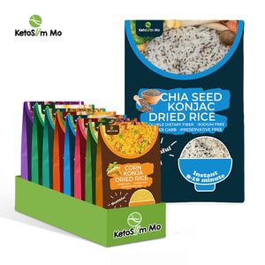 Alimentos Veganos Personalizados com Baixo Teor de Carboidratos e Sem <span class=keywords><strong>A</strong></span>çúcar, Arroz Shirataki com Sementes de Chia e Arroz Seco de Konjac - Product Image 1