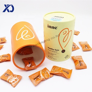 กล่องบรรจุภัณฑ์กระดาษแข็งแบบรีไซเคิลได้สำหรับกาแฟลูกอมหลอดกลมพร้อมฟองน้ำซับลายนูนการจัดการพิมพ์ - Product Image 3