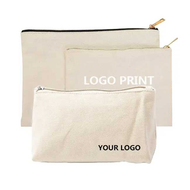 กระเป๋าใส่ดินสอผ้าใบความจุขนาดใหญ่สำหรับเด็กนักเรียนกระเป๋าดินสอผ้าคอตตอนพิมพ์โลโก้ได้ตามต้องการ