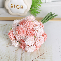 27 Tangkai Bunga Hydrangea Sutra Buatan untuk Dekorasi Meja Pengantin, Dekorasi Pernikahan Modern