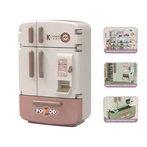 EPT игрушки на батарейках, мини-холодильник для девочек, наборы для детей, счастливое приготовление, детский домашний холодильник, кухонный набор игрушек с подсветкой и звуком