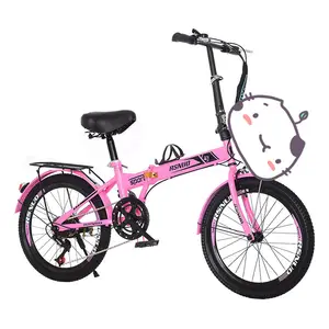 wholesale ready stock steel frame 6 speed fold-able city 20 inch folding bike bicycle for adults