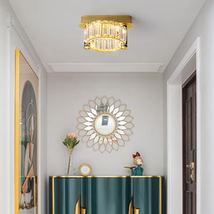 Gran oferta anillos lámpara colgante sala de estar dormitorio pasillo lujo moderno metal redondo K9 cristal lámpara de techo - Product Image 5