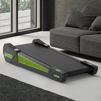 Tapis de marche haute performance avec écran LED, tapis de course électrique élégant noir et vert pour la maison, machine de marche inclinable