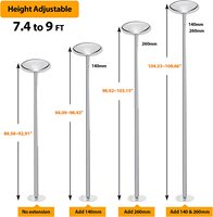 Réglable 45mm statique et pour Spinning Dance Pole Kit Fitness Stripper Pole en acier et acier inoxydable