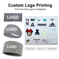 IFOND Bandeau de sport en polyester pour yoga, absorbant la transpiration, séchage rapide, antidérapant, avec logo personnalisé, pour la course, accessoires capillaires pour femmes et hommes