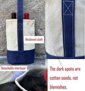 Mochila de Lona Ecológica y Moderna para 2 Botellas de <span class=keywords><strong>Vino</strong></span>, para Picnic en la Playa, <span class=keywords><strong>Estuche</strong></span> Portátil para Llevar Botellas de <span class=keywords><strong>Vino</strong></span>, para Regalo - Product Image 1