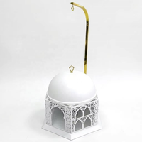 XITIBET Chauffe-Plat Rond Moderne de Luxe en Acier Inoxydable Blanc 8L avec Couvercle Suspendu pour Buffet et Maintien au Chaud des Aliments