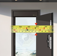 Porte d'entrée de sécurité anti-effraction moderne de classe A4 sur mesure pour villa, avec corps de serrure en acier inoxydable, conception silencieuse, OEM/ODM