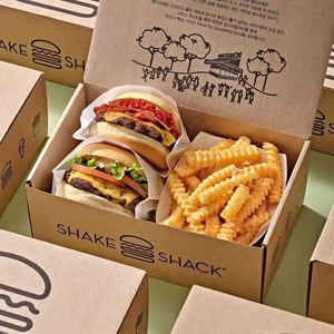 Tùy chỉnh kích thước Burger chiên gà khoai tây chiên khoai tây nêm bao bì hộp takeout <span class=keywords><strong>container</strong></span> dùng một lần thức ăn nhanh hộp giấy - Product Image 5