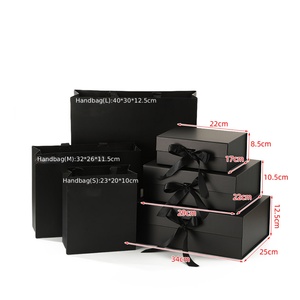 Customized Eco Friendly Gift <b>Box</b> Blue Rigid Folding Cardboard Gift <b>Box</b> with Ribbon Flip Magnetic Close Gift Packaging <b>Box</b> - Product Image 4