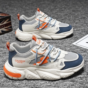 รองเท้าวิ่งแบบผูกเชือก ระบายอากาศได้ดี พื้นรองเท้าด้านในยางกันลื่น ซับในตาข่ายเอเวอร์กรีน ดีไซน์ลำลอง ใส่ได้ทุกฤดู พื้นรองเท้ากลางทำจากอีวีเอ - Product Image 4