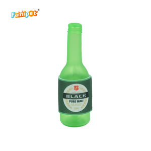 Famipet personalizado nueva llegada botella de cerveza diseño duradero no tóxico TPR indestructible perro chirriante juguete masticable para mascotas juguete para masticar - Product Image 5
