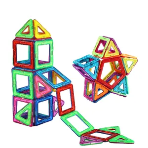 Mainan anak-anak ubin Magnet, keluaran baru mainan anak hadiah ulang tahun blok Magnet batang bangunan pembelajaran sensorik prasekolah untuk balita anak-anak