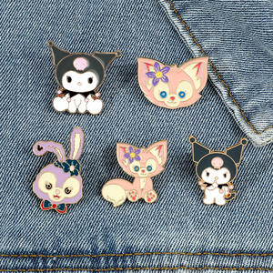 Groothandel Metal Cartoon Pins Schattige Hello Badge Japanse Meisje Hart Kitty Broche Pin Badge Rugzak Kleding Pin - Product Image 4