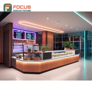 Elegante Vitrina para Café con Frente de Vidrio Templado, Área de Exhibición de Granos de Café, Vitrina Comercial para Cafetería - Product Image 4