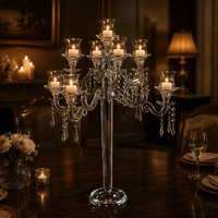 K-1024 Magnifique chandelier de mariage à 17 ou 9 bras, décoration d'intérieur, candélabre en cristal, centre de table de mariage