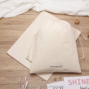 Sacs en toile de coton en gros avec cordon de serrage pour chaussures, sacs cadeaux, sacs à main personnalisés, housses anti-poussière avec impression de logo - Product Image 3
