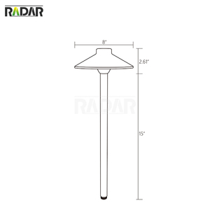 RPL-6902-ABK with 15 Inch Pole Low Voltage Path <strong>Lights</strong> and Landscape Lighting Install in Garden - Product Image 2