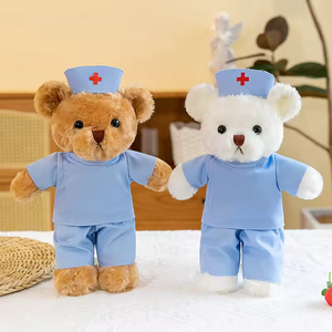 Ensemble de peluches personnalisées pour le personnel médical, adorable ours en <span class=keywords><strong>peluche</strong></span> infirmière ou médecin, cadeau pour l'hôpital - Product Image 3