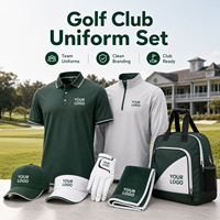 Conjunto de Uniforme de Golf Personalizado con Camiseta Polo, Gorra, Visera, Guante, Toalla y Bolsa Deportiva para Equipos y Marca del Club