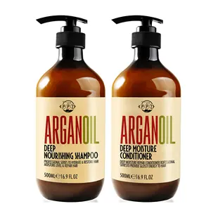 ชุดแชมพูและครีมนวดผม Argan ขายส่งแบบกําหนดเองสมุนไพรธรรมชาติบํารุงซ่อมแซมผมให้ความชุ่มชื้นแชมพูน้ํามัน Argan