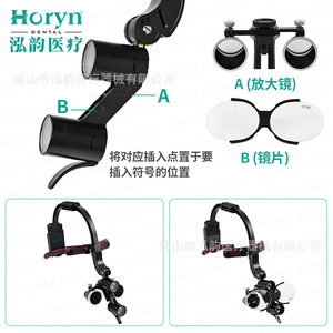 Horyndent Dental Headlamp With <b>Magnifier</b> Led <b>Light</b> For Oral Surgery And Cosmetic Use - Product Image 5