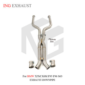 Tubo de Escape Intermedio de Acero Inoxidable ING para <span class=keywords><strong>BMW</strong></span> X5M X6M F95 F96 LCI S68, Alto Flujo, Alto Rendimiento, 1.5 mm de Grosor, 1 Año de Garantía - Product Image 4