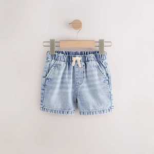 Pantaloncini estivi in Denim a vita alta da ragazza Jeans larghi <span class=keywords><strong>blu</strong></span> scuro <span class=keywords><strong>blu</strong></span> - Product Image 4