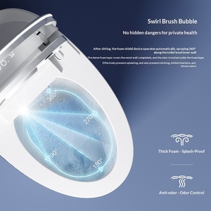 <span class=keywords><strong>WC</strong></span> intelligent monobloc à poser au sol avec fonction automatique, capteur de chasse d'eau, bidet intelligent et chauffage instantané - Product Image 2