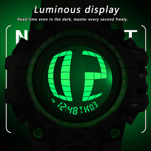 Montre numérique multifonctionnelle pour étudiants SANDA 2200 avec grands chiffres, étanche, compte à rebours, montre de sport d'extérieur - Product Image 3