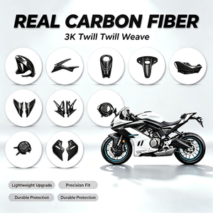 Offre Spéciale Kit Carénage Moto en Fibre de Carbone Sèche 3K, Cache d'Échappement, <span class=keywords><strong>Garde</strong></span>-Boue, Bouclier Thermique pour CFMOTO 675SR 675SR-R - Product Image 1