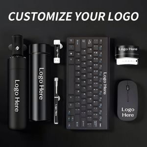 Custom Logo Modern Corporate Gift Set with Wireless Mouse Keyboard Pen & <b>USB</b> <b>Drive</b> UV Printing Promotional Office Supplies - Product Image 2