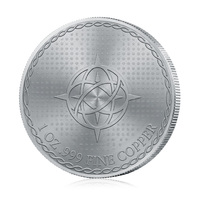 Pièce de monnaie en cuivre fin .999 de 1 oz, personnalisée, Calamar Géant, Merveilles Océaniques, OEM, Créature Marine, Pièce de collection plaquée argent, Pièce de monnaie en lingot