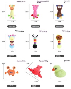 Collection de jouets grinçants pour animaux de compagnie, mignons, écologiques, sonores, durables, pour soulager <span class=keywords><strong>les</strong></span> chiots qui font leurs dents, en peluche, fournitures pour animaux de compagnie, jeu en intérieur, tous - Product Image 5