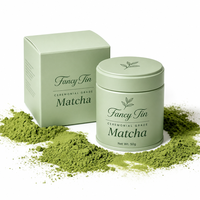 Fabricant OEM de boîtes en fer blanc, boîte à matcha hermétique en fer blanc, boîte à thé ronde en métal personnalisée avec couvercle à vis, boîte à matcha