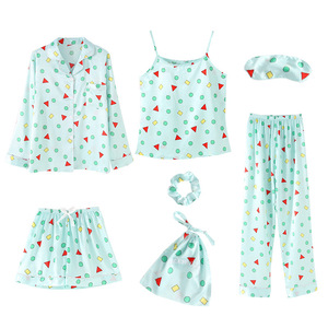 Vendita all'Ingrosso di Abbigliamento <span class=keywords><strong>da</strong></span> <span class=keywords><strong>Notte</strong></span> Femminile, Camicie <span class=keywords><strong>da</strong></span> <span class=keywords><strong>Notte</strong></span> Sexy in Raso e <span class=keywords><strong>Seta</strong></span>, Set Pigiama Morbido - Product Image 6