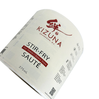 Étiquette de sauce chili de taille personnalisée auto-adhésive sans danger pour les aliments imprimée en couleur en Offre Spéciale d'usine sur le fabricant en rouleau