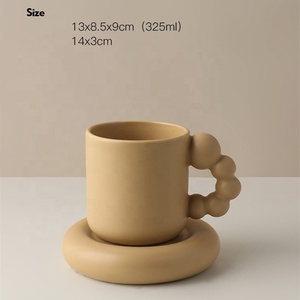New Design Creative Ins Tagi Style <b>Ceramic</b> <b>Mugs</b> With Saucer - Product Image 6