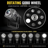 Projecteur Gobo LED publicitaire 300W avec indice de protection IP65, zoom 11-46x, Gobos en verre interchangeables Mizar 300-W-Z-S