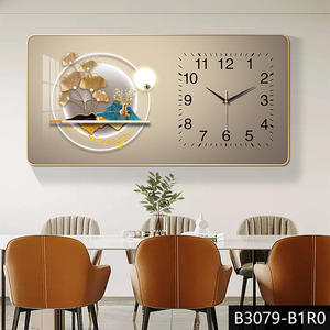 Grande orologio <span class=keywords><strong>da</strong></span> <span class=keywords><strong>parete</strong></span> di lusso elegante e silenzioso Design orizzontale personalizzabile <span class=keywords><strong>per</strong></span> il soggiorno e l'arredamento della <span class=keywords><strong>cucina</strong></span> - Product Image 2