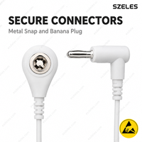Bande antistatique de qualité industrielle avec cordon enroulé et pince crocodile |   Bracelet antistatique en métal ESD durable